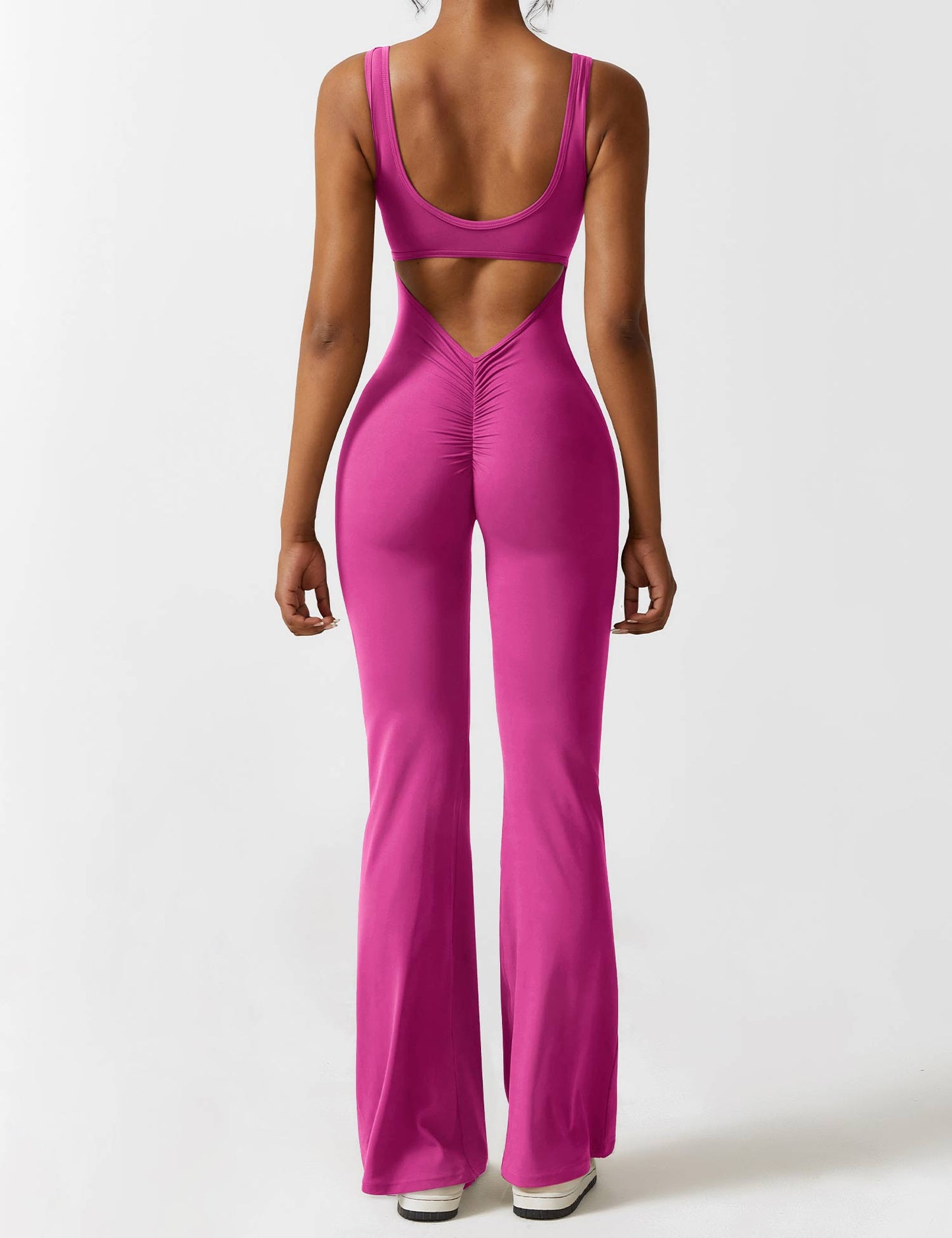 Chic V Neck Wide Leg Jumpsuit for Women