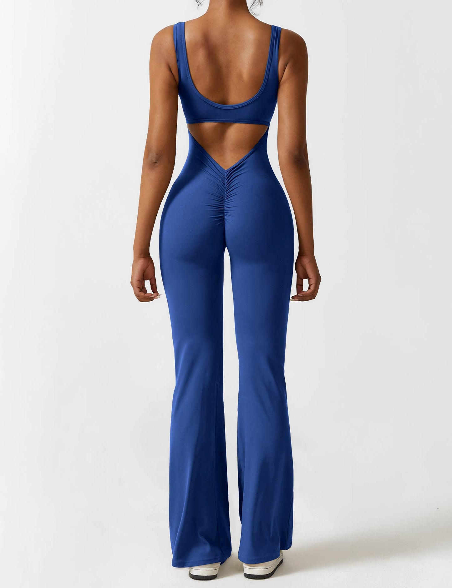 Chic V Neck Wide Leg Jumpsuit for Women
